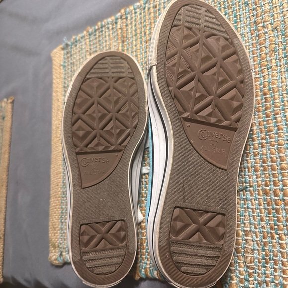 Converse Light Blue Sneakers with White Laces - Picture 3 of 4